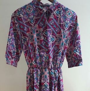 Retro red paisley dress